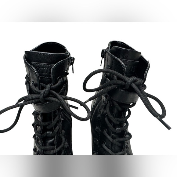 Women’s Guess Deepen Combat Black Studded Boots: WGDEEPEN: Size 11M - Picture 5 of 15